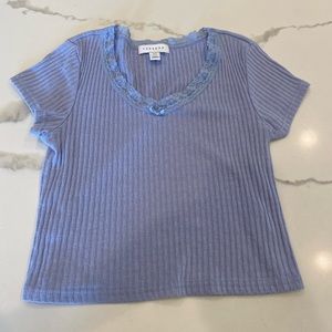 Blue TopShop cotton shirt